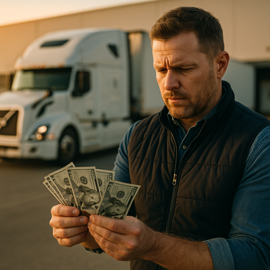 average down payment for commercial truck insurance