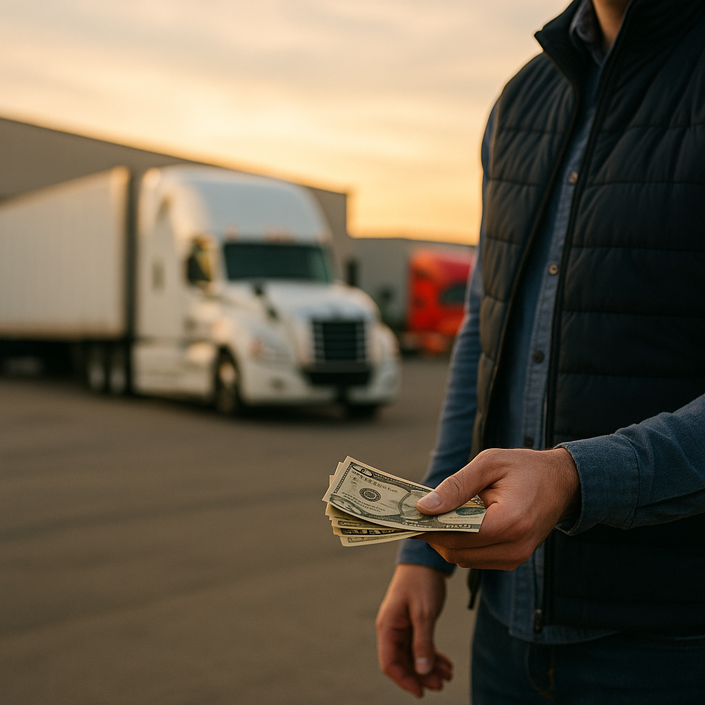 average down payment for commercial truck insurance