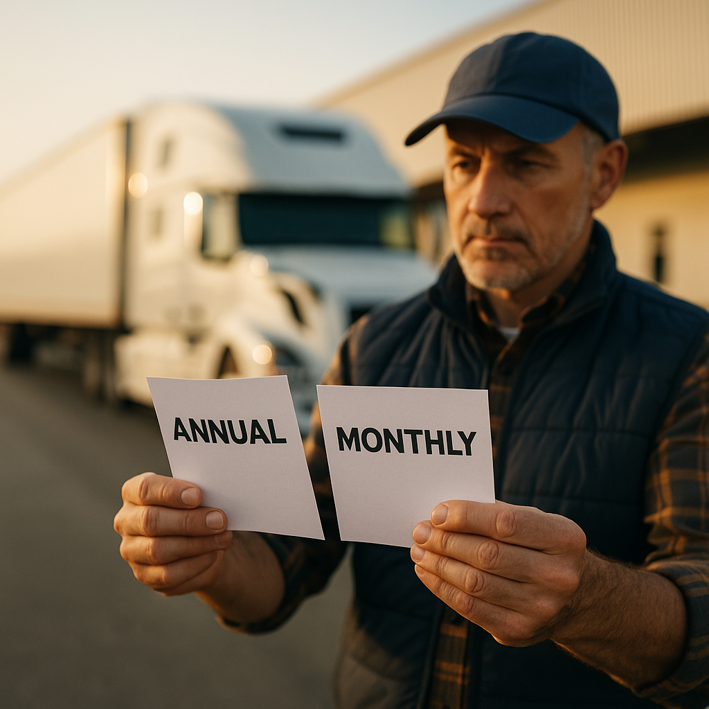 Annual vs monthly truck insurance payments