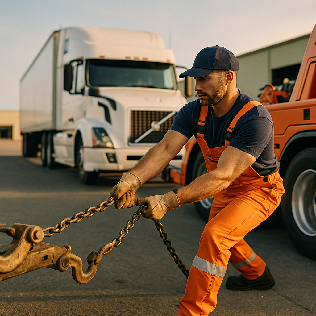 Semi truck towing and labor coverage